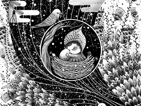 佟彤•万物之森系列手绘插画•祝母亲节快乐