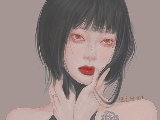 来个妩媚的酷女孩（个人主页-ZNTQzNjk5MTI=） - 创作习作 - 站酷设计师Z372493430原创素材 - 站酷ZCOOL