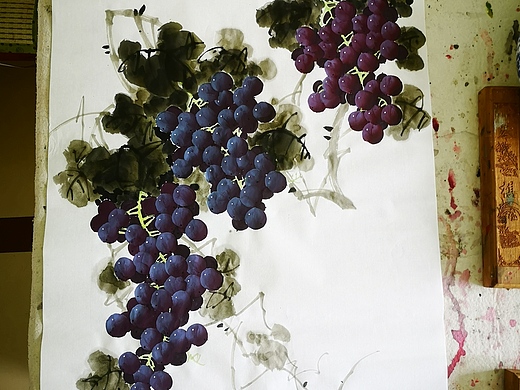 画家杨刚写意葡萄_素材网站_图片免费下载-zcool站酷