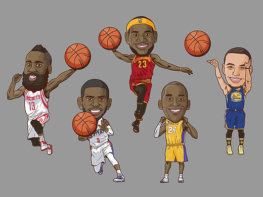 NBA playzone 球星卡通造型