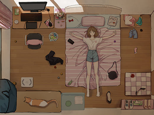 回家（个人主页-ZNDU3NTc4NzI=） - 创作习作 - 站酷设计师zero海竹孤原创素材 - 站酷ZCOOL