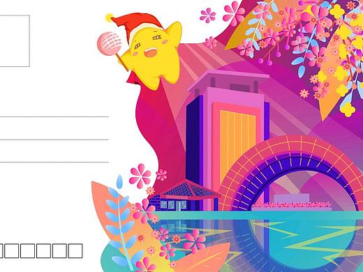 一组扁平插画设计