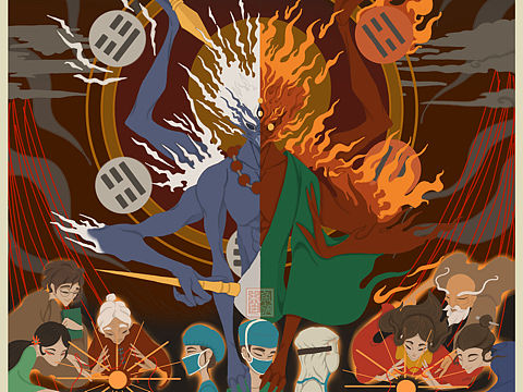 《十字》為武漢打call（個(gè)人主頁-ZNDI0NTYwNjg=） - 商業(yè)插畫 - 站酷設(shè)計(jì)師一個(gè)角宿原創(chuàng)素材 - 站酷ZCOOL