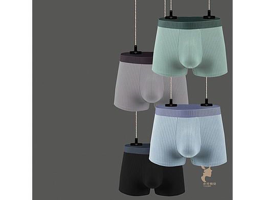 内裤静物挂拍平铺创意拍摄折叠分享图片