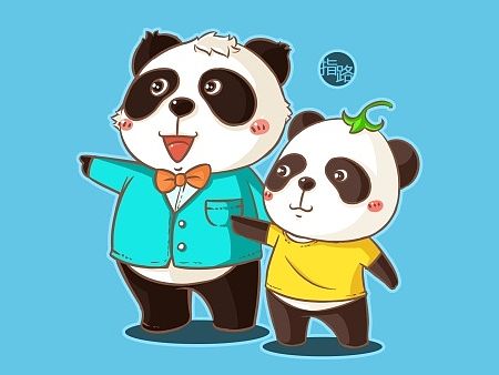 成都城市形象熊猫卡通