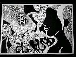 装饰画——腹黑女同学