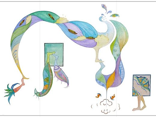 《“诗”情“画”意》民族传情方式插画设计之苗族宣传册