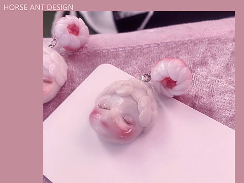 娃娃软陶耳环