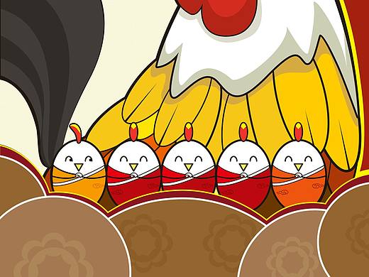 雞年大吉 心想事成（个人主页-ZMjAwNTI2MjQ=） - 艺术插画 - 站酷设计师春日青一原创素材 - 站酷ZCOOL