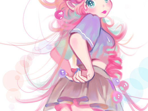 元气少女（个人主页-ZNDM2NjA4MDQ=） - 创作习作 - 站酷设计师墨熏somke原创素材 - 站酷ZCOOL