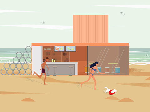 建筑插画表达（个人主页-ZMjkyODE3NzY=） - 商业插画 - 站酷设计师幻想气泡水原创素材 - 站酷ZCOOL