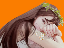 早期电脑手绘肖像画