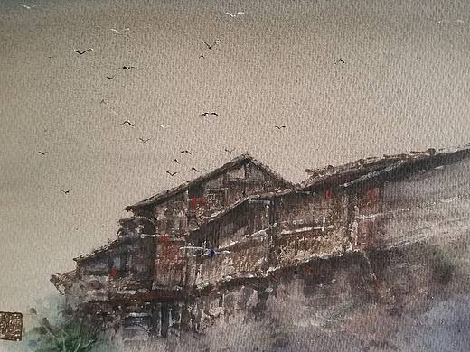 万家灯火·用水彩画出的民俗建筑