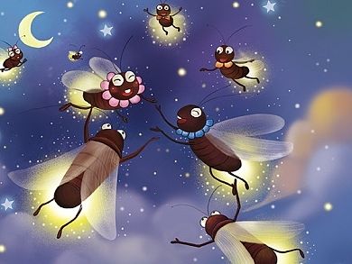 螢火蟲（個人主頁-ZMTM0MjM2ODA=） - 兒童插畫 - 站酷設(shè)計師Cicilia詩小蘇原創(chuàng)素材 - 站酷ZCOOL