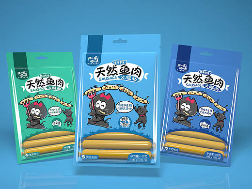 汪小星喵小美品牌-宠物火腿肠包装设计（已商用）