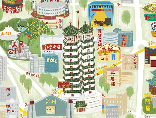 《绿城游记》手绘地图