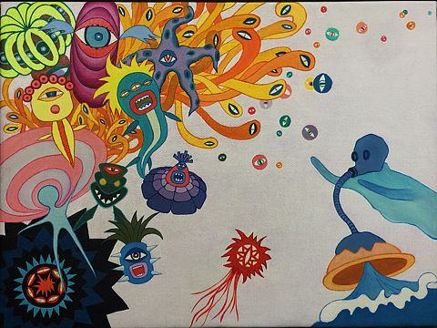 海底遇怪（个人主页-ZMzE4NzQ4MDQ=） - 绘画 - 站酷设计师长在海底里的苹果原创素材 - 站酷ZCOOL