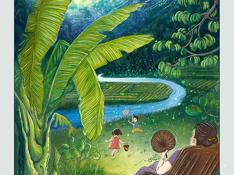 夏树苍翠 原创插画 视觉传达考研手绘快题