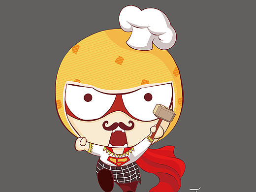 榴莲饼卡通形象创作