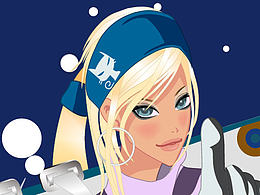 二维码之滑雪少女