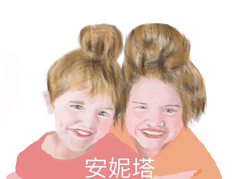 凌乱头发的女孩