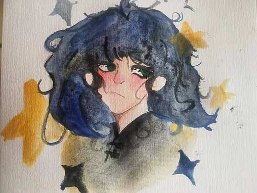 小学狗的水彩练习