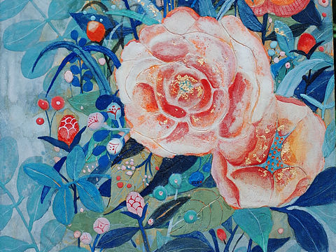 岩彩33《芍药》 