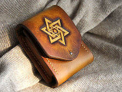 原创手工皮具-来自六芒星星的盒