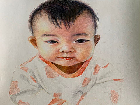 给桃小妞的第一幅画