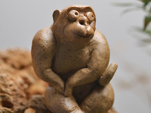 景德镇陶瓷动物猴子摆件 