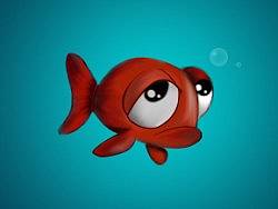 一只小鱼水中游