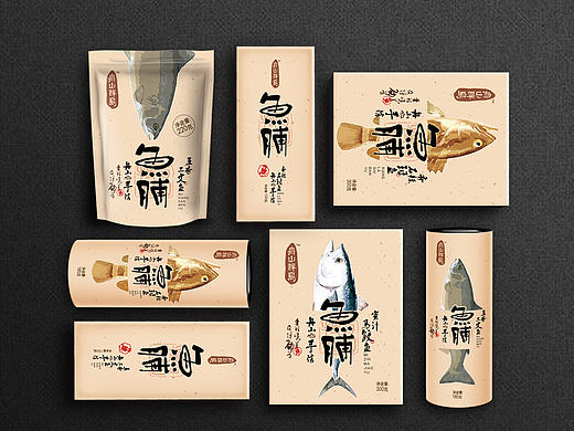 舟山群岛鱼脯特产全案设计 特产包装设计 大将品牌 鱼脯 海产品包装 海鲜 全案设计