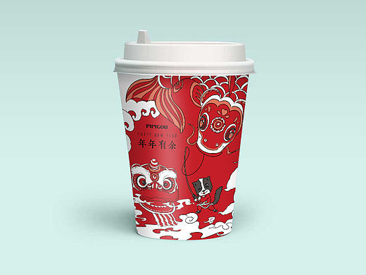 礼品杯身图案插画设计