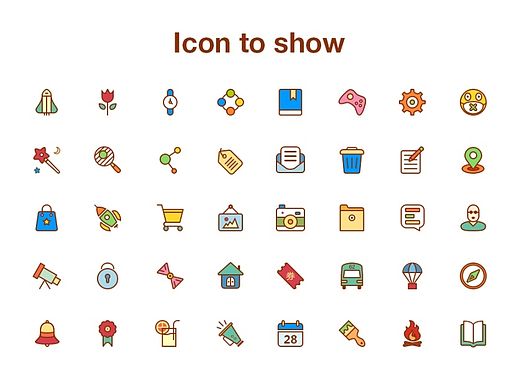 卡通移动端icon设计