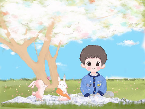 田野 野餐 萌宝（个人主页-ZNTc1MDg1MjA=） - 绘本 - 站酷设计师花野十一原创素材 - 站酷ZCOOL