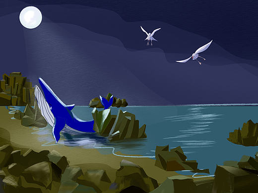 《鯨鯨無味》（個人主頁-ZNDUyNjE5OTI=） - 藝術(shù)插畫 - 站酷設(shè)計師鴨梨山大兔兔喵原創(chuàng)素材 - 站酷ZCOOL