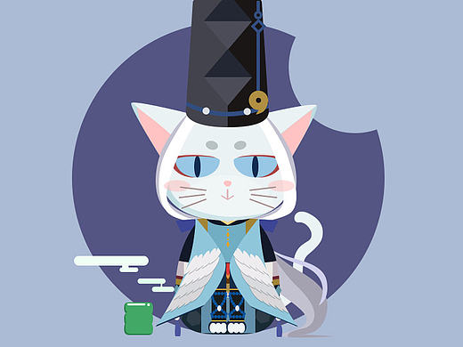 陰陽師——安倍晴喵（個人主頁-ZMTg0NzQ0OTY=） - 創(chuàng)作習(xí)作 - 站酷設(shè)計師九九妹原創(chuàng)素材 - 站酷ZCOOL