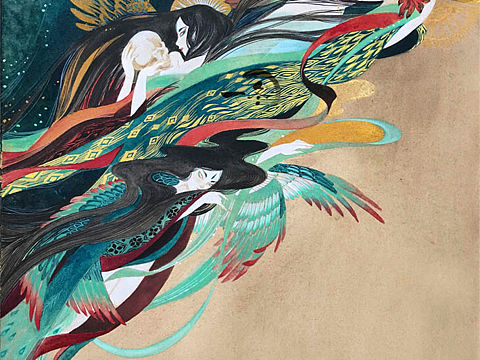 迦陵频伽.（个人主页-ZMTc5MTU3NzY=） - 艺术插画 - 站酷设计师魊门道原创素材 - 站酷ZCOOL