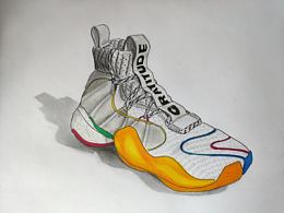 運動鞋手繪臨摹
