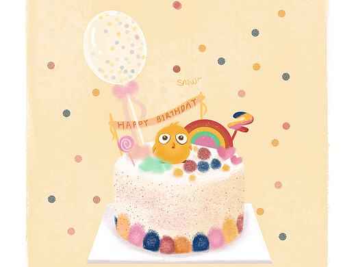 宝宝生日快乐！（个人主页-ZMzczMTMxMzY=） - 创作习作 - 站酷设计师绘梦snow原创素材 - 站酷ZCOOL