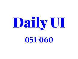100 天 100 個(gè) UI 作品 ' 051－060 ‘
