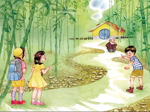 少年冒险奇幻场景插图