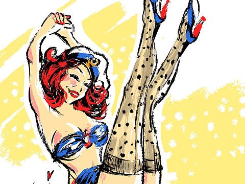 复古女郎系列～（个人主页-ZNTQ2NTcwMTI=） - 创作习作 - 站酷设计师MissYogurt原创素材 - 站酷ZCOOL