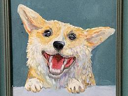 油畫棒小柯基步驟