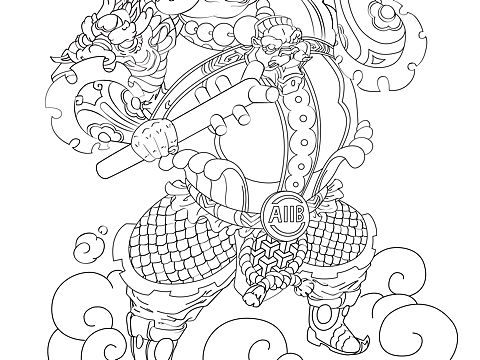 猪年插画线稿