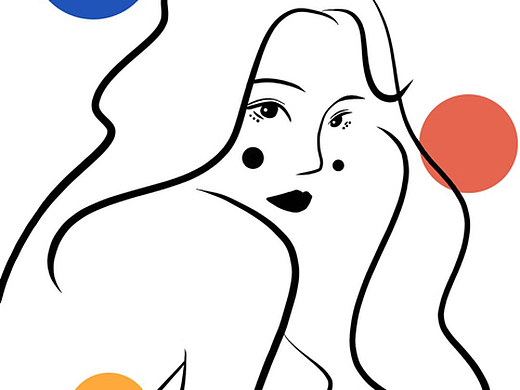 丝桃-stao art原创人物线条插画