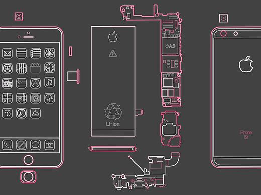  iphone6SP演示 线框设计 信息可视化 短视频