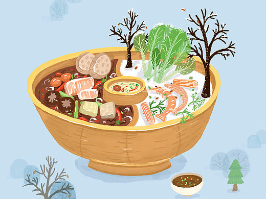 《二食四－二十四节气美食插画》 #青春答卷2017#