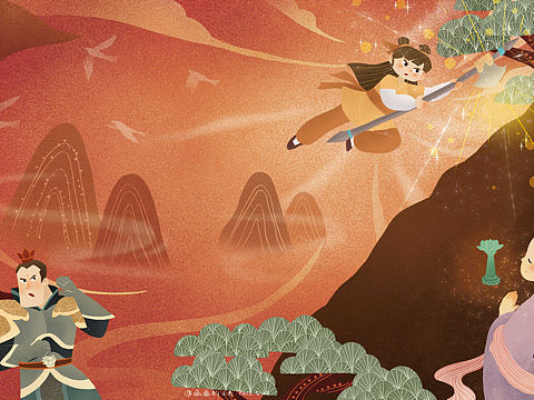 插画练习｜宝莲灯