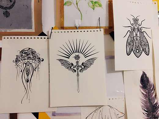 定制手绘装饰画可纹身使用